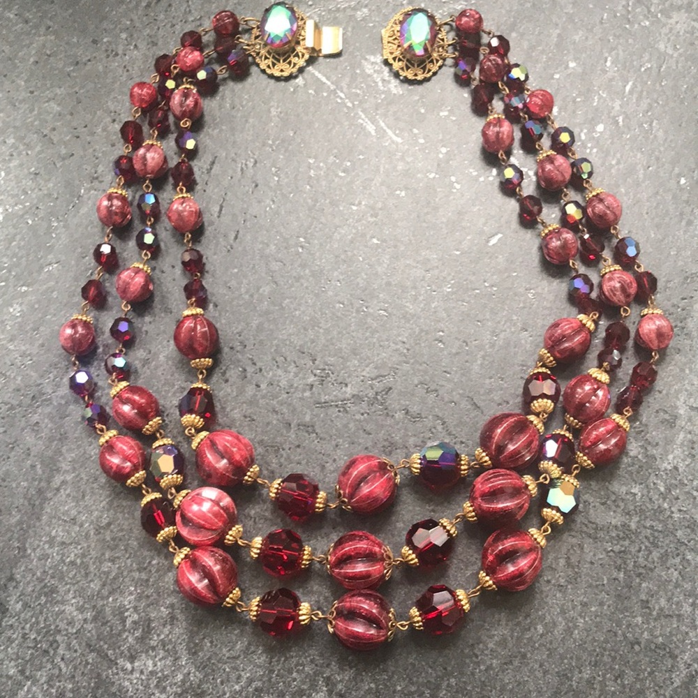 Dramatic Sparkling Bead Necklace - image 4